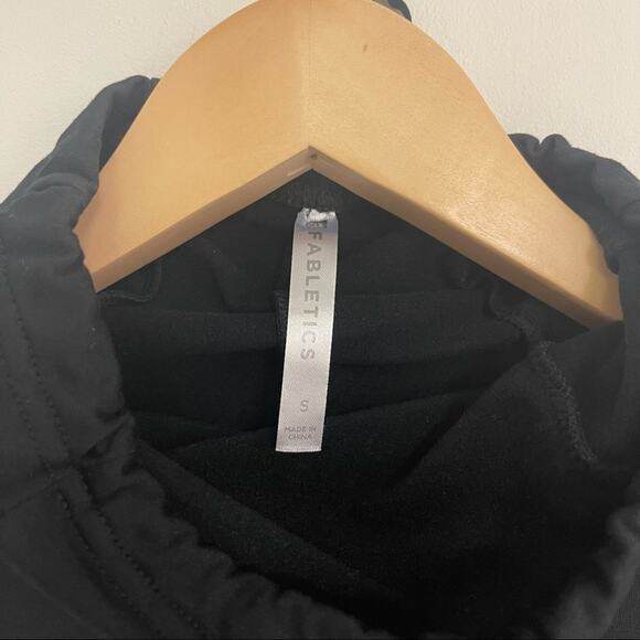 FABLETICS Liora Black Tunic Dress Long Sleeve Mock Neck with Bungee Cord Small - Picture 10 of 13